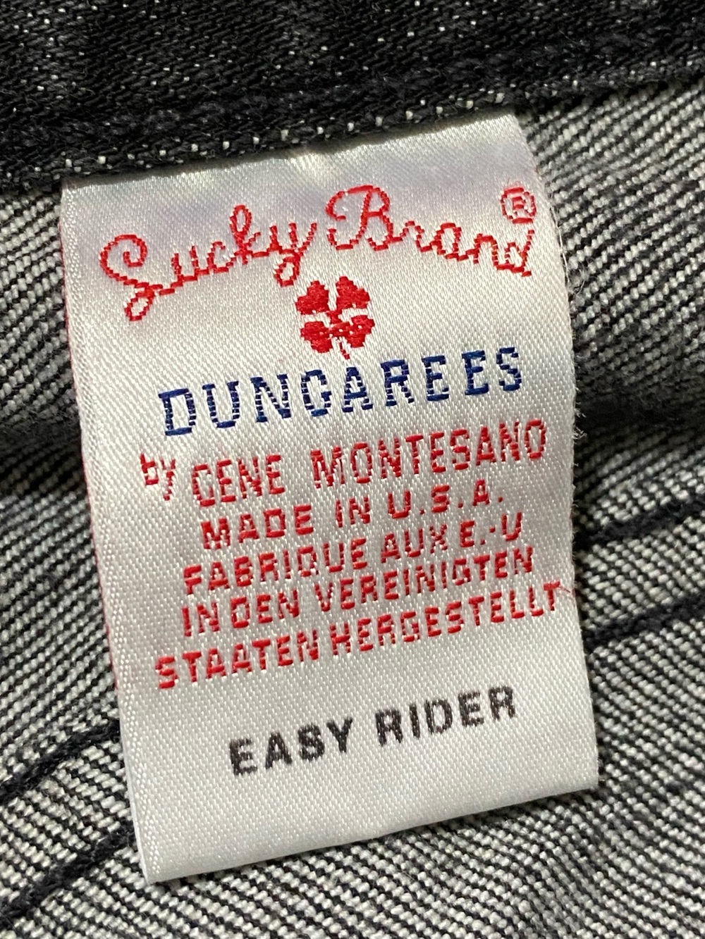 Lucky Brand Easy Rider Black Bootcut Jeans 6/28 Button Fly Vintage Y2K USA Made - Picture 11 of 11